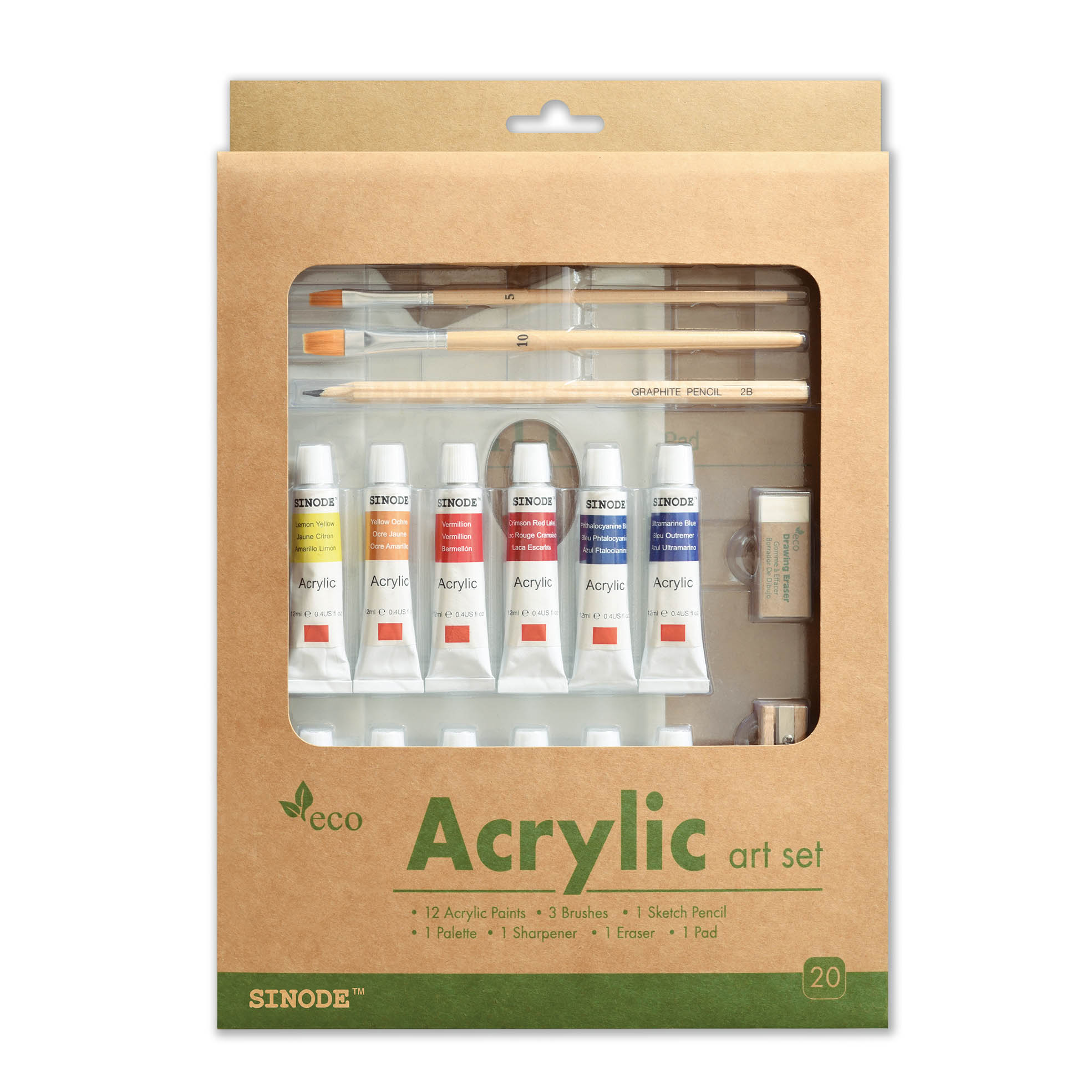Acrylic Window Color Box Art Set SINODE
